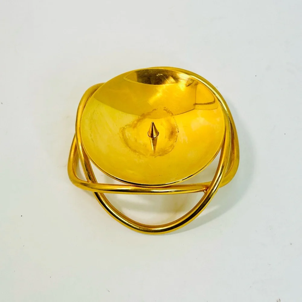 Georg Jensen GLOW Gold Plated Candle Holder by Maria Berntsen Danish MCM
